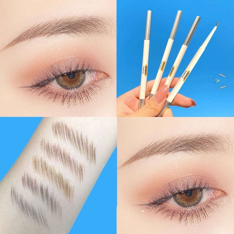 Chì Kẻ Mày Dạng Vặn Kháng Nước Lâu Trôi Có Đầu Cọ Chải Tiện Dụng 6 Màu Tùy Chọn