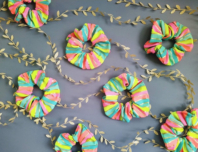 ✨Chun cột tóc Scrunchie hologam handmade