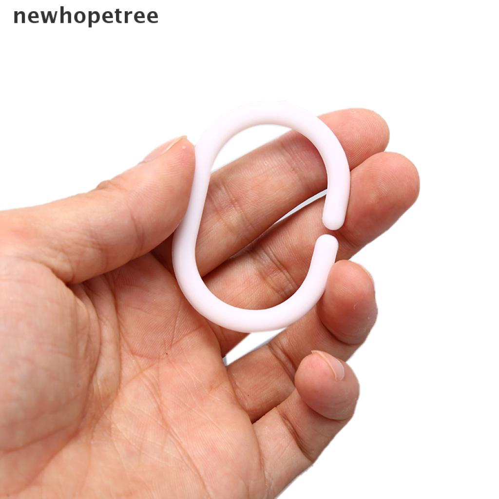 Bộ 12 Móc Treo Rèm Cửa Nhà Tắm Bằng Nhựa Chất Lượng Cao