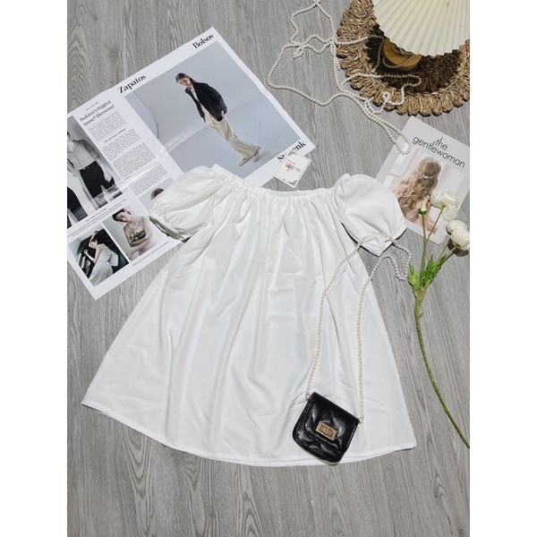 Áo trễ vai trơn chất thô