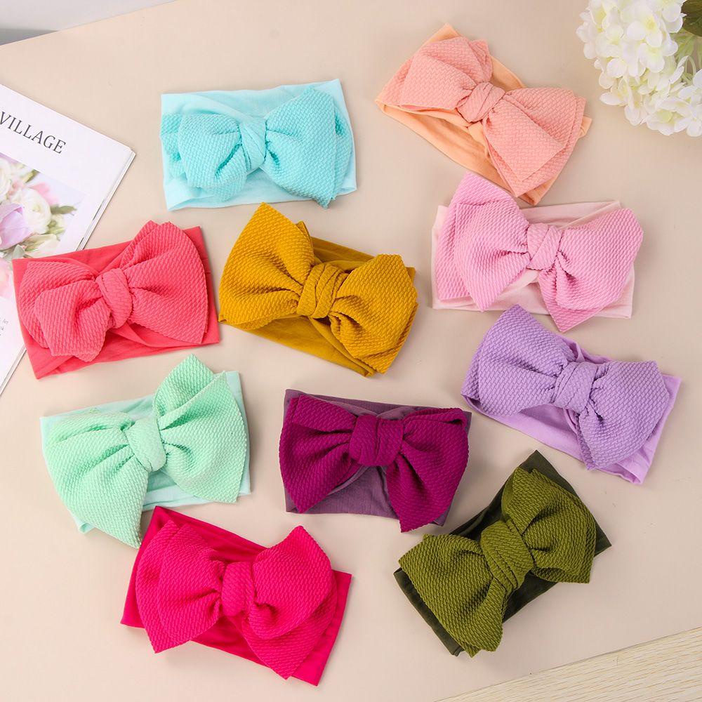 Dây Buộc Tóc Màu Trơn Mềm Mại Co Giãn Tốt Dành Cho Bé