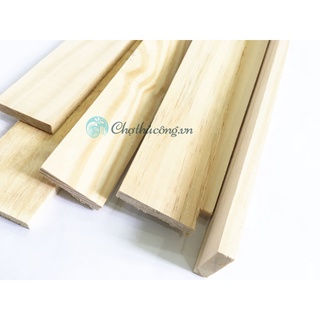 Combo 10 thanh gỗ thông 1,5cm x 2cm x 25cm handmade, decor, phụ kiện macrame