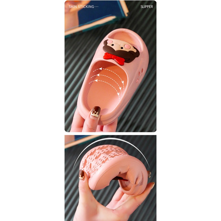 Dép quai ngang AMILA đế mềm họa tiết hoạt hình thời trang mùa hè tùy chọn màu sắc cho bé gái