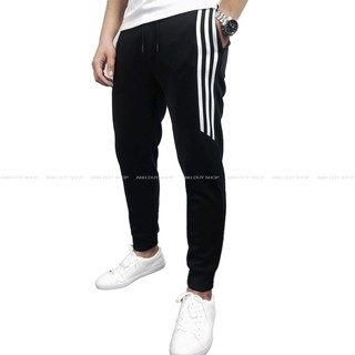 Quần Jogger Nam Nữ 3 Sọc Lửng Thun Poly Phong Cách Thể Thao Năng Động Cá Tính Unisex ANH DUY SHOP JGV18