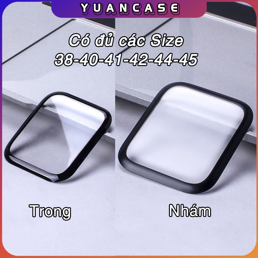 Miếng dán dẻo PMMA trong và nhám cho Apple Watch 7-6-5-4-3-2-1 / Size 38-40-41-42-44-45