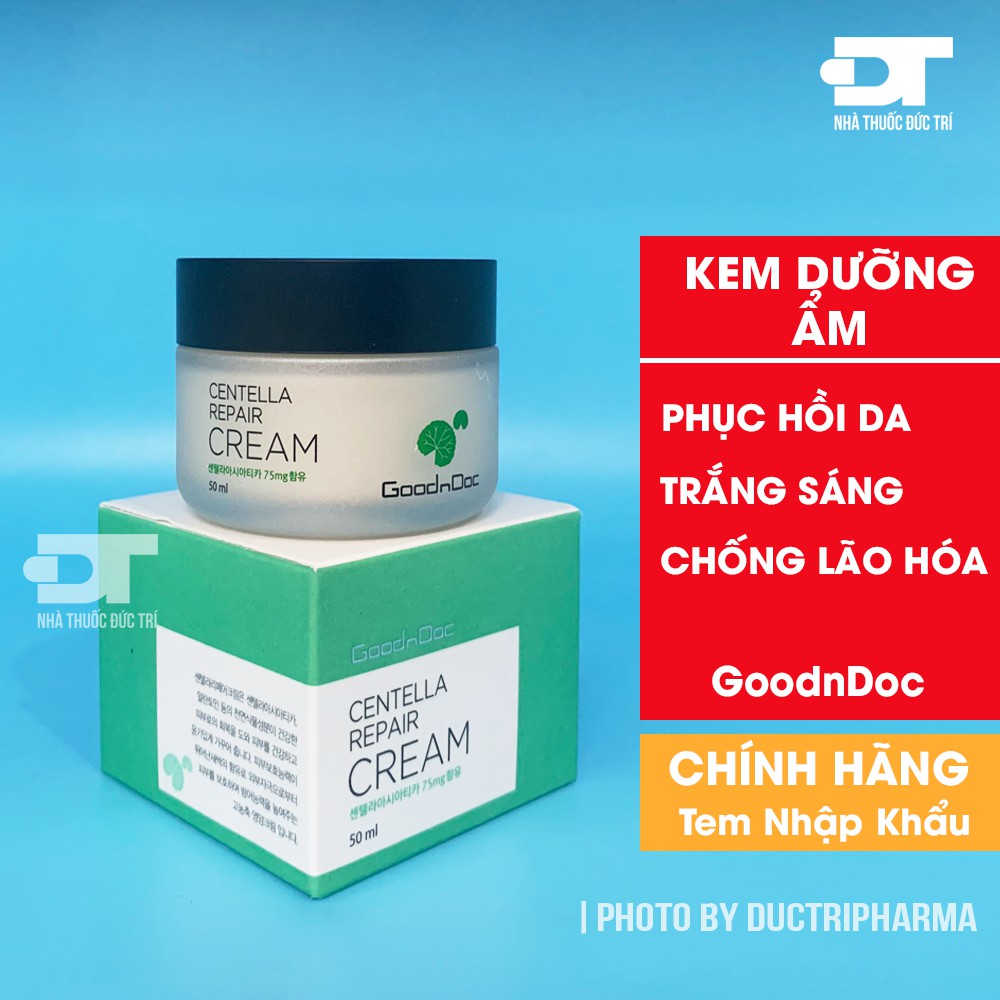 Kem Phục Hồi Dưỡng Ẩm Trắng Sáng Da Chống Lão Hóa GoodnDoc Centella Repair Cream