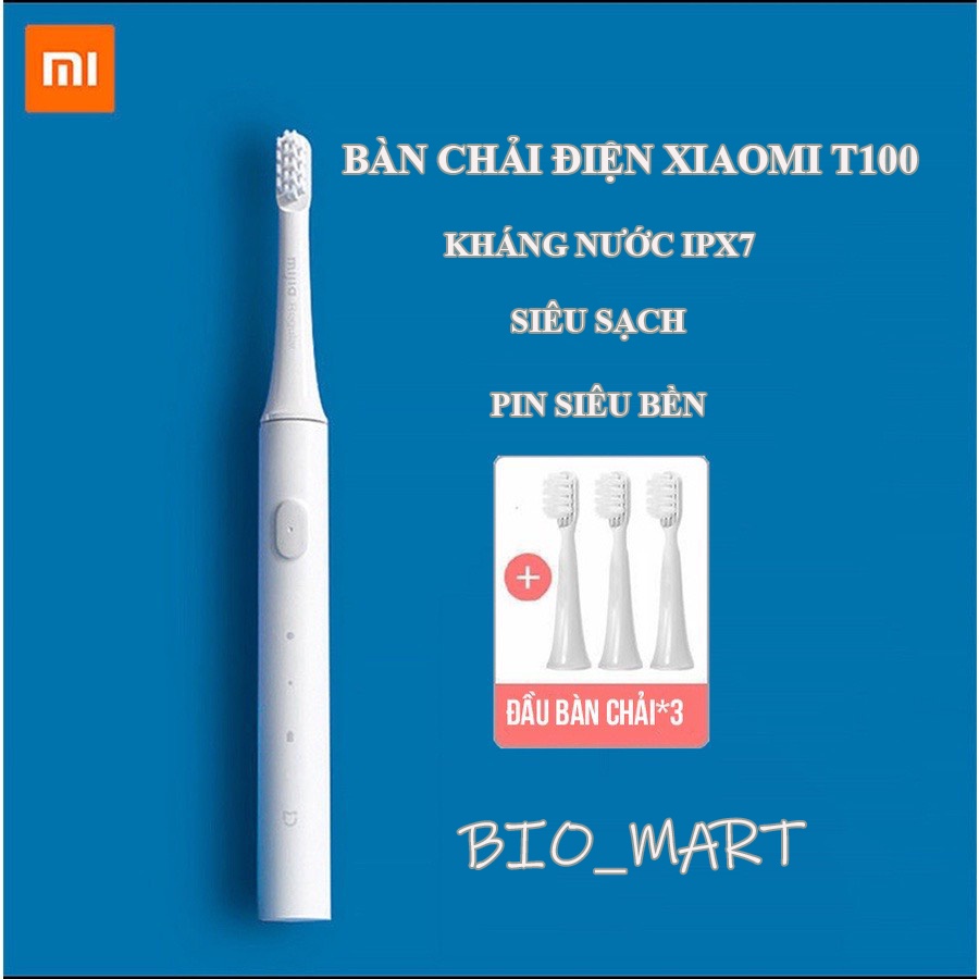 Bàn chải điện tự động Xiaomi Mijia T100, Siêu mạnh, siêu bền, kháng nước IPX7