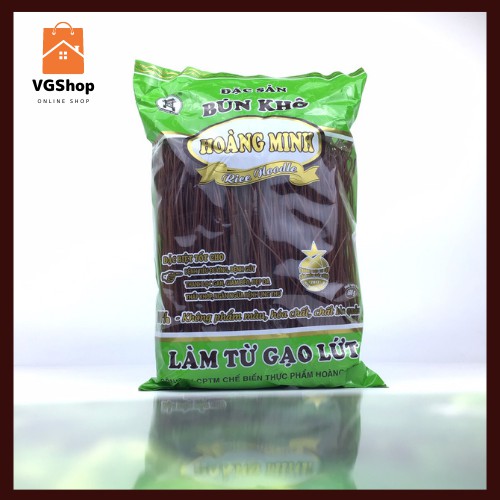 [Đặc sản] Bún gạo lứt Hoàng Minh 500gr, bún khô gạo lứt, (bún gạo lức làm từ gạo lứt đỏ Điện Biên)