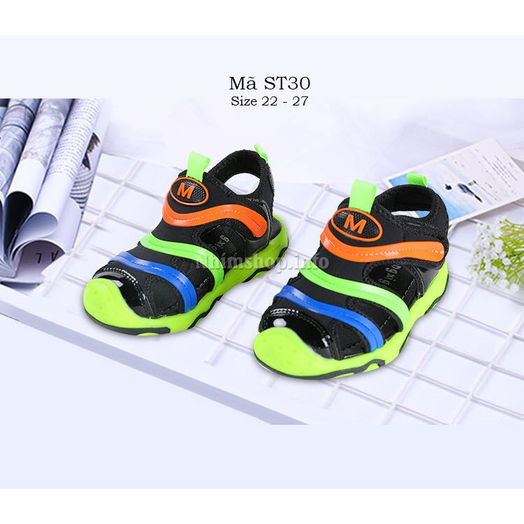 SANDAL RỌ CHO BÉ TRAI 1 - 4 TUỔI QUAI MỀM ĐẾ CHỐNG TRƠN TRƯỢT PHONG CÁCH HÀN ST30