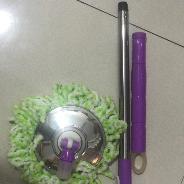 Bộ cán chổi lau nhà 360 độ thay thế thái lan. bàn INOX có den 2 đầu