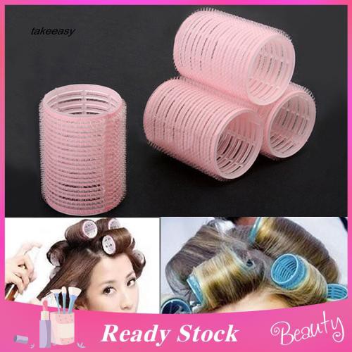 6 Pcs Random Color Same Size Hot Grip Cling Hair Styling Roller Curler Tool