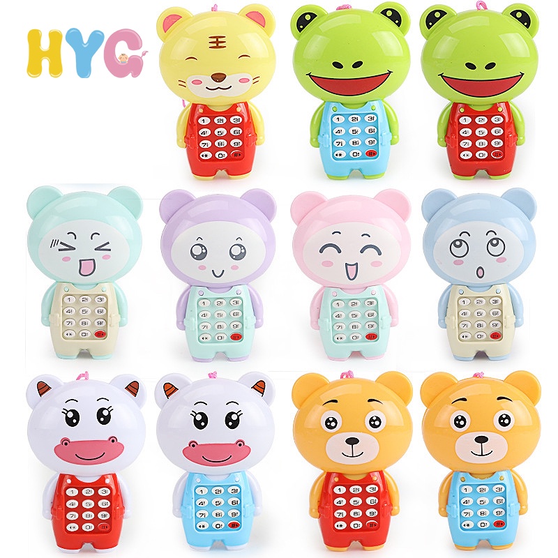 Đồ chơi HYG Toys hình dạng điện thoại hoạt hình có nút bấm sáng tạo vui nhộn cho bé