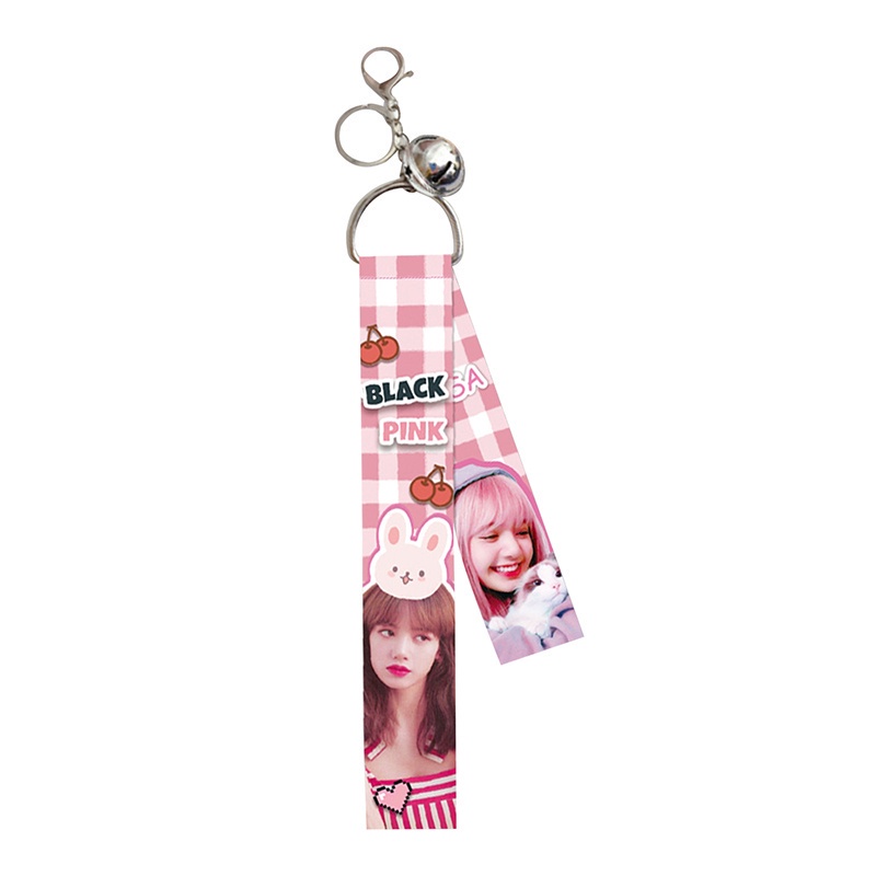 Móc khóa gắn túi xách hình gấu trúc dễ thương KPOP BLACKPINK JISOO JENNIE ROS 2021