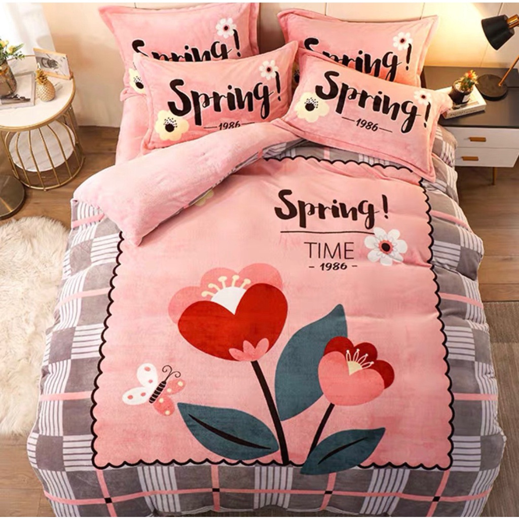 {GIÁ SỈ} Bộ Chăn Ga Nỉ Nhung 3D Mẫu Mới 2019 (Chát chọn mẫu) - Hàng uy tín