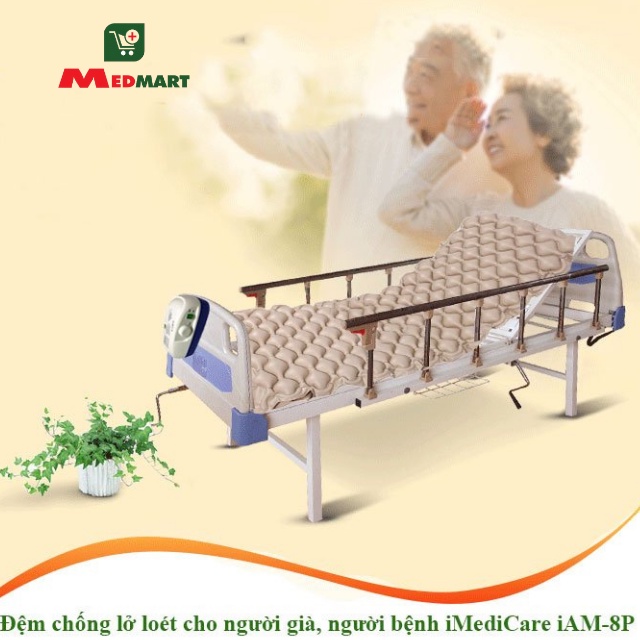 [Chính Hãng] Đệm Hơi Chống Lở Loét IMediCare IAM-8P Singapore - Ngăn Chặn Lở Loét Do Nằm Liệt Lâu Ngày - Medmart