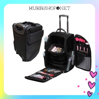 Cốp trang điểm Vali kéo chuyên nghiệp đựng mỹ phẩm, dụng cụ trang điểm kèm 4 túi trong suốt dành cho du lịch tiện lợi