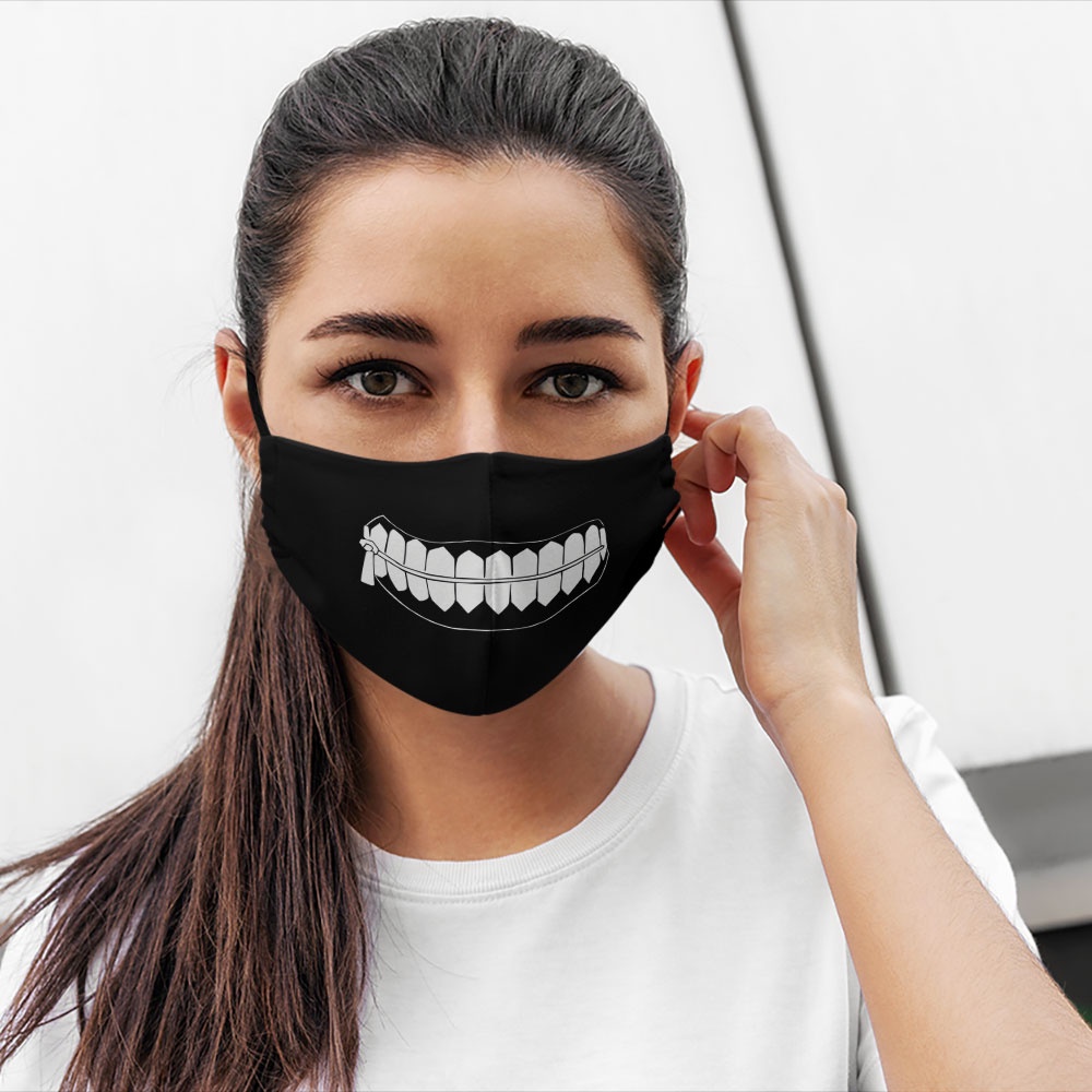 Khẩu trang in hình 3d DRAWN_1191 CARTWELL vải poly cotton 100% ngăn bụi kháng khuẩn bảo vệ toàn diện cho bạn