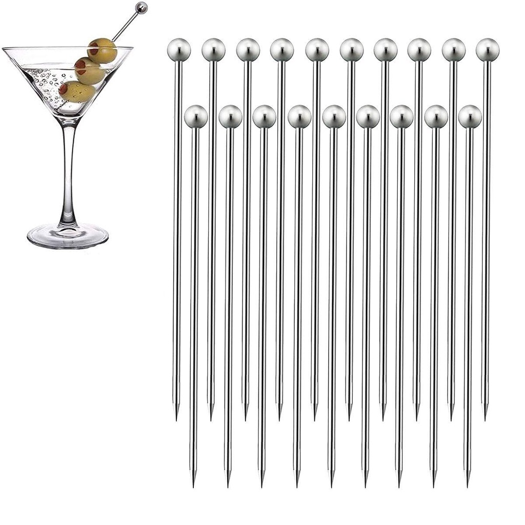 Cây Tăm Xỉa Răng Bằng Thép Không Gỉ Trang Trí Cocktail