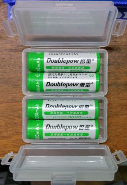 Chính hãng- Box sạc HAWEEL - Pin 18650 cao cấp Doublepow 3000mAh dung lượng thật
