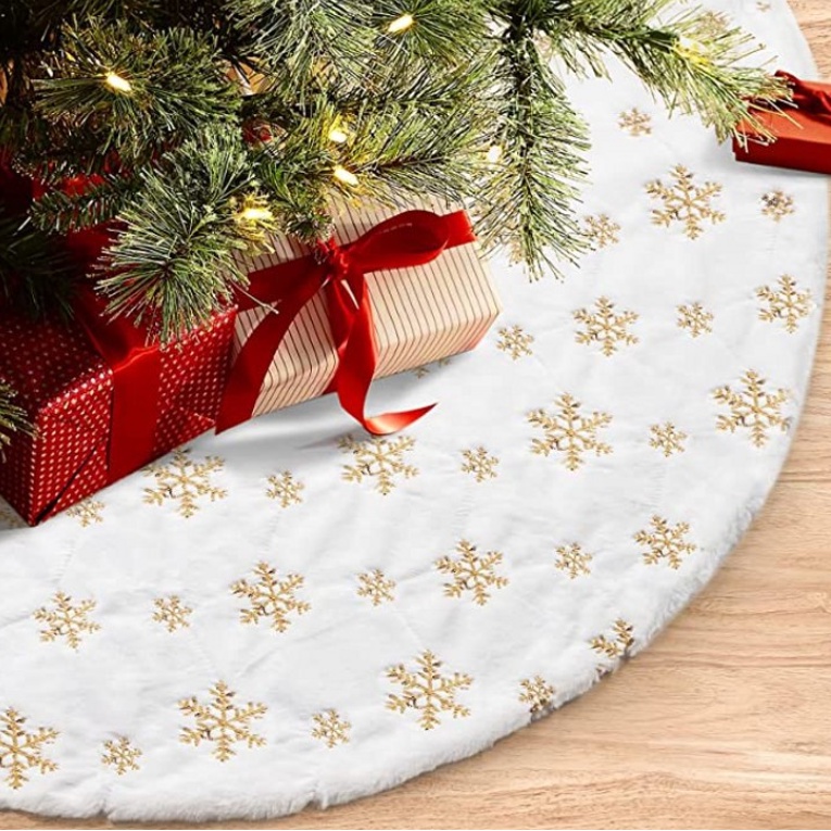 Tấm Thảm Lông Che Phủ Chân Cây Thông 78cm, 120cm rang Trí Noel Giáng Sinh