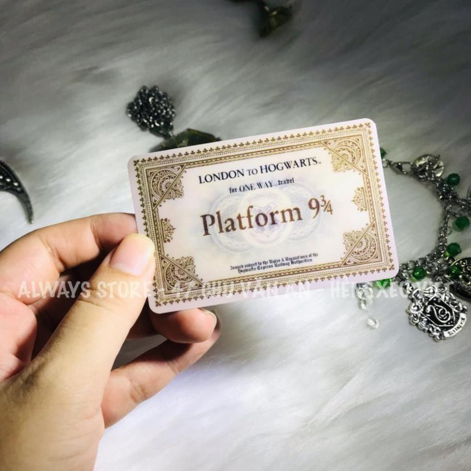 Vé tàu 9 3/4, vé tàu xe đò hiệp sỹ nguyên tác truyện Harry Potter