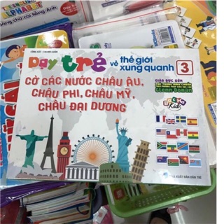 Flashcard Cờ Các Nước Châu Âu, Châu Phi, Châu Mỹ, Châu Đại Dương