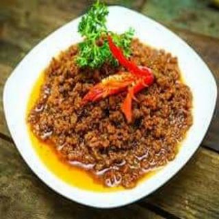 Mắm tép chưng thịt