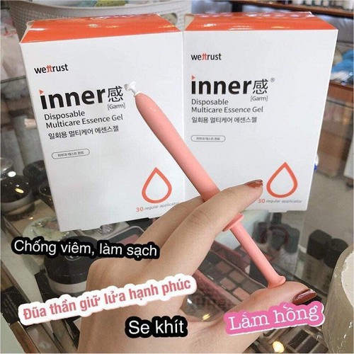 (HỘP 30 ỐNG) Dung dịch phụ khoa giữ ẩm và làm sạch Inner Garm Disposable Multicare Essence Gel