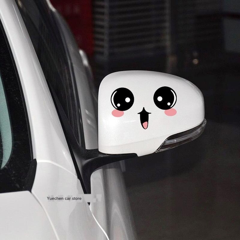 New Product Promotion Cute Personality Creative Eye Rearview Mirror Car Stickers Female Novice Driver Decorative Stickers Cover Scratches Mirror Stickers