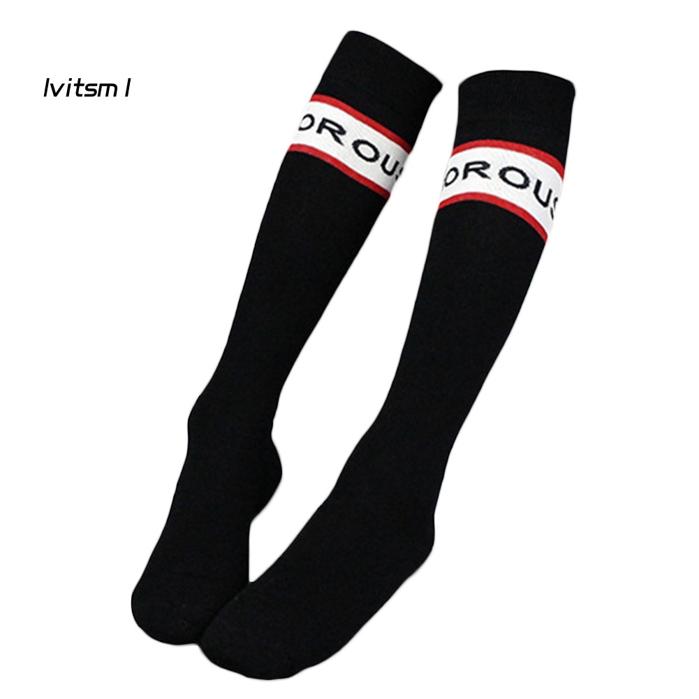 【LTM】Autumn Winter Women Stripes Letters Elastic Middle Tube Socks Warm Stockings | BigBuy360 - bigbuy360.vn