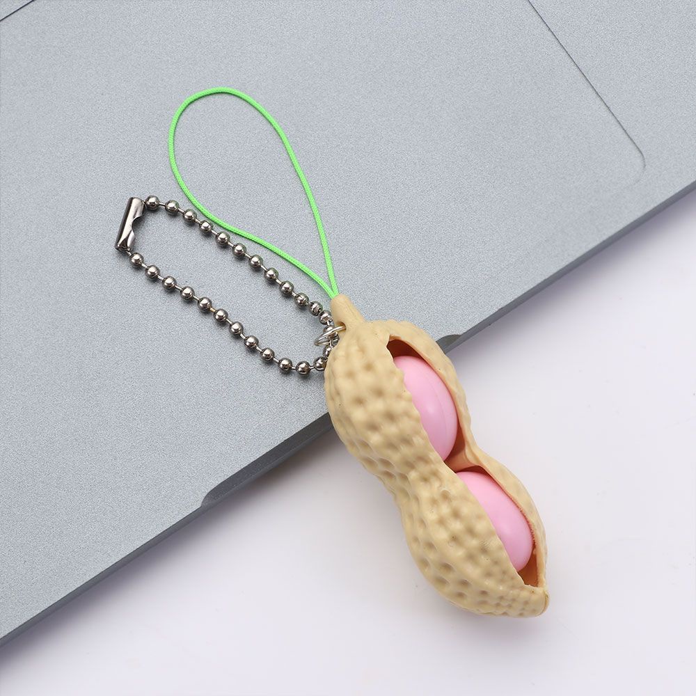 1/3/5/10 Móc Khóa Đồ Chơi Hình Hạt Đậu Phộng Dễ Thương