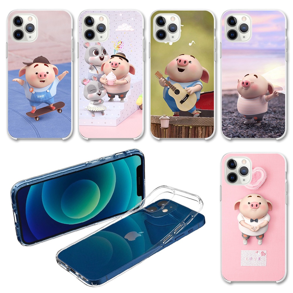 Ốp lưng iphone lợn chibi 5s/6s/7/8plus/se/xr/xs/xsmax/11/12mini/pro/promax - N126