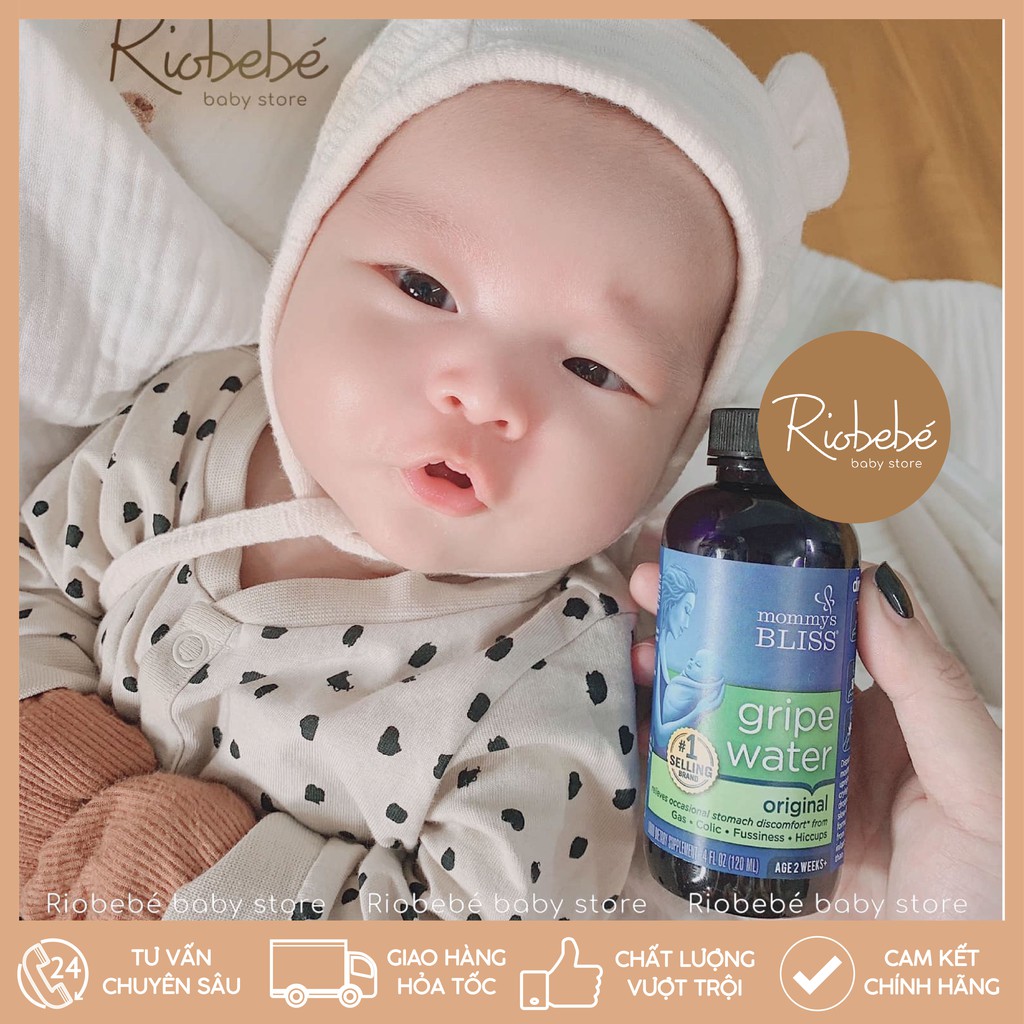 NƯỚC TIÊU GA GRIPE WATE Mommy Bliss - GIẢM ĐẦY HƠI, KHÓ TIÊU, NÔN TRỚ, GIÚP BÉ NGỦ NGON