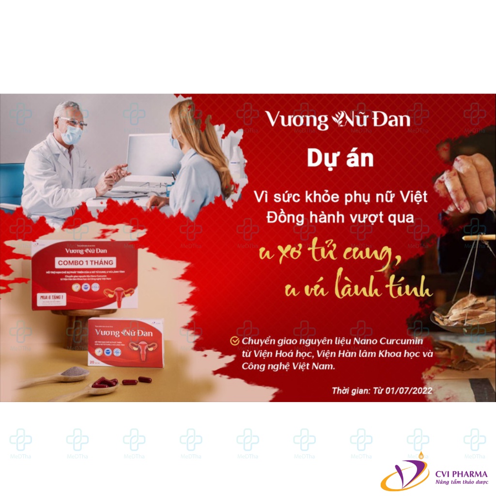 Vương Nữ Đan - Nội Tiết Tố Nữ, Hỗ Trợ Giảm U Xơ Tử Cung, U Nang (Hộp 20 Viên) [Chính Hãng]