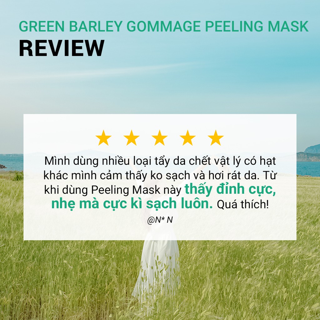 Mặt nạ tẩy tế bào da chết từ lúa mạch xanh innisfree Green Barley Gommage Mask 120ml