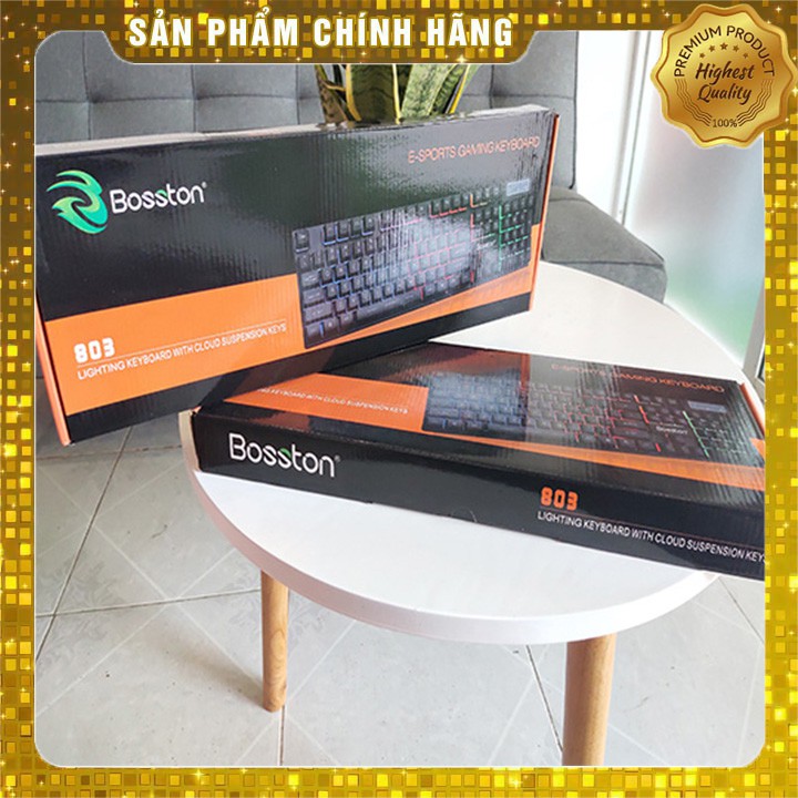 Bàn phím chơi game giả cơ siêu bền ⭐ led đổi màu Boston 803 ⭐ Chống nước tốt ⭐ Bàn phím vi tính gaming