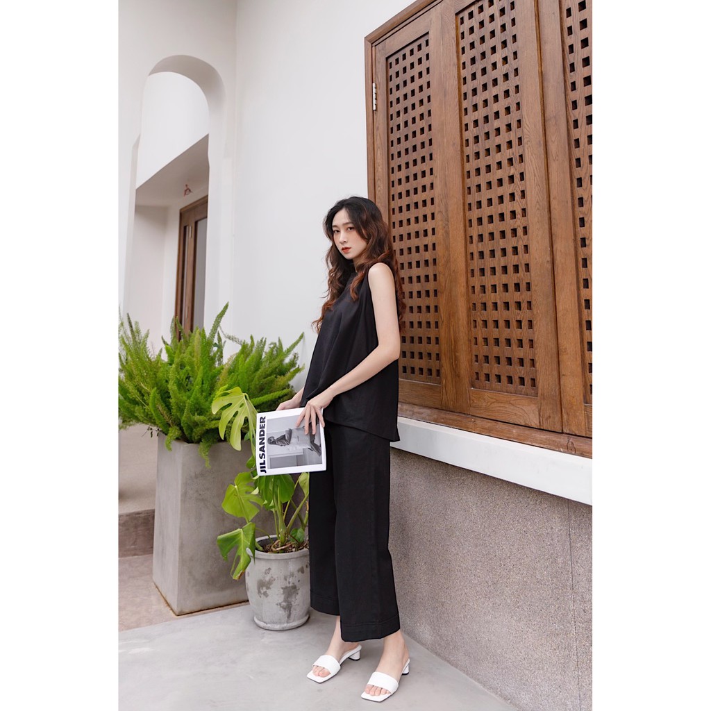 Set Sát Nách Quần Lai Lật Linen 6 Cúc Sau ( Ảnh chính chủ của shop )