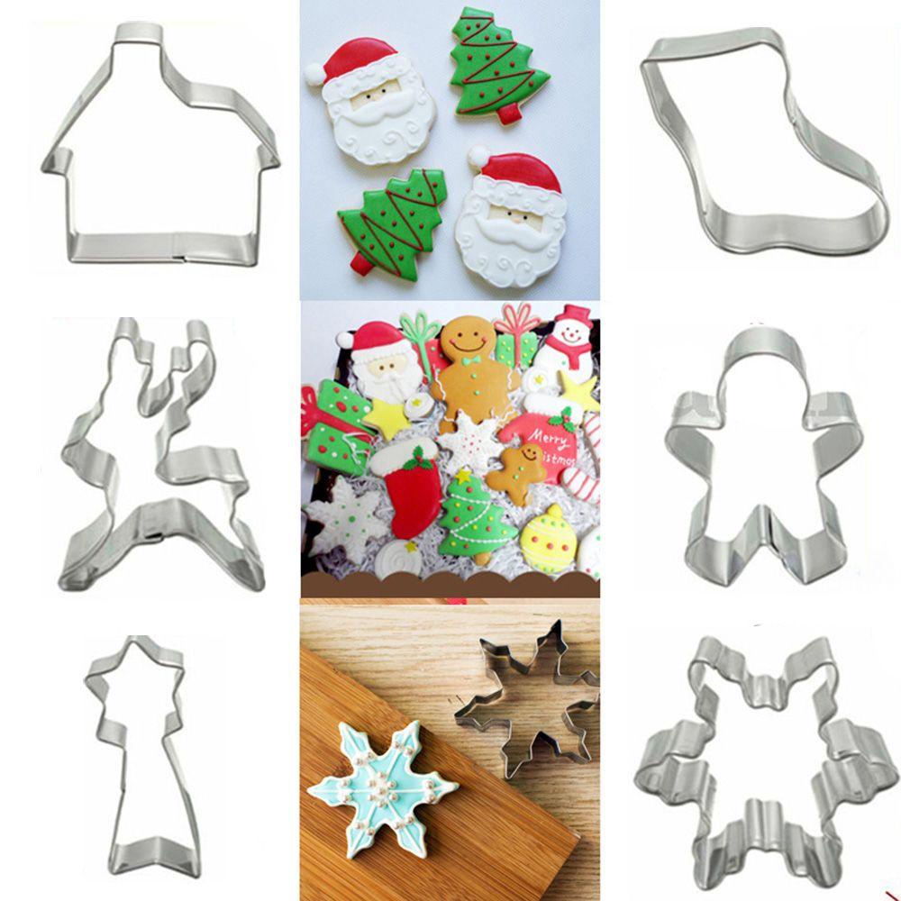 Set 10 Khuôn Cắt Bánh Quy Tạo Hình Chủ Đề Giáng Sinh Dễ Thương