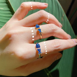 [Mã SKAMCLU8 giảm 10% cho đơn từ 100K] Nhẫn Cá Xanh
