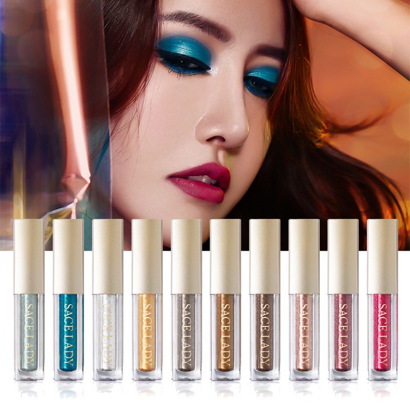 [Hàng mới về] Phấn mắt nhũ dạng lỏng SACELADY kháng nước lâu trôi