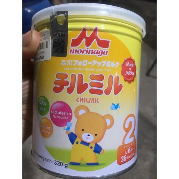 Sữa Morinaga số 2(320g,date th8/22,tách đai )