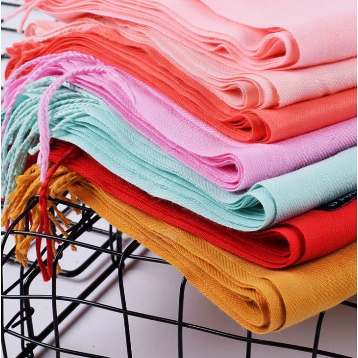 KHĂN QUÀNG CỔ CASHMERE MÀU TRƠN CỰC MỊN ĐẸP AH775