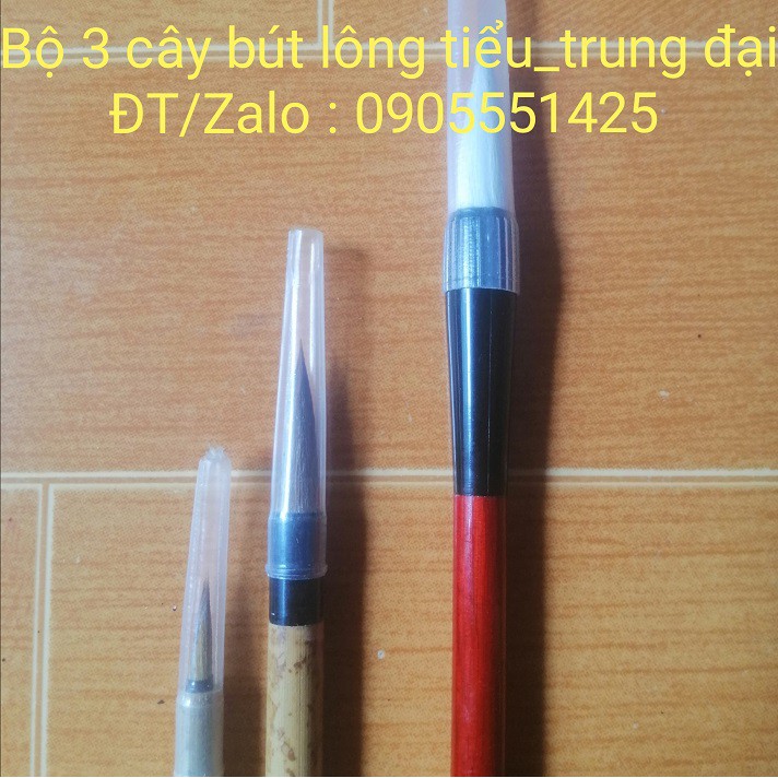 Bộ 3 cây bút lông tiểu_trung _ đại