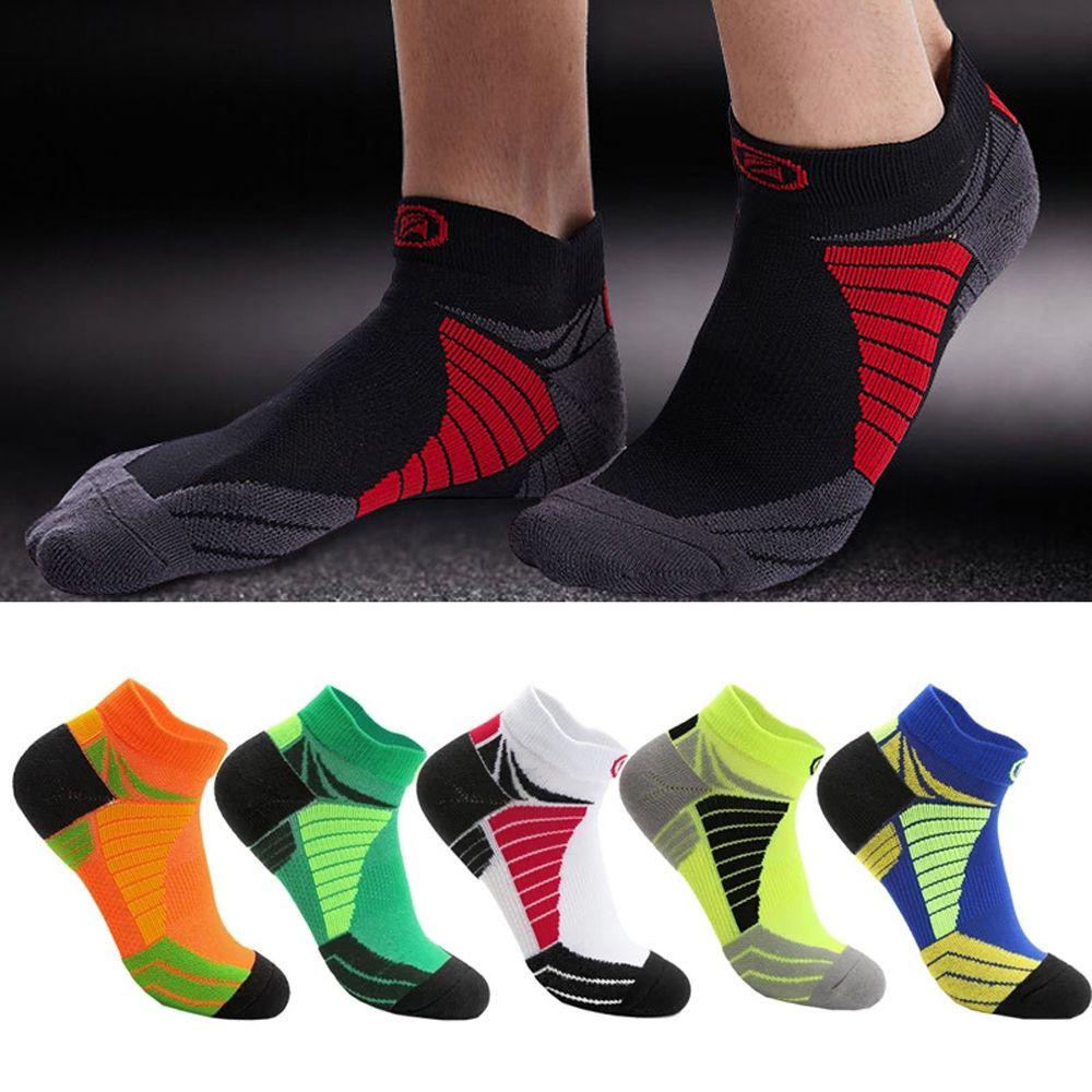 Vớ Thể Thao Ngắn Vải Cotton Màu Trơn Chống Ma Sát Thời Trang Cho Nam