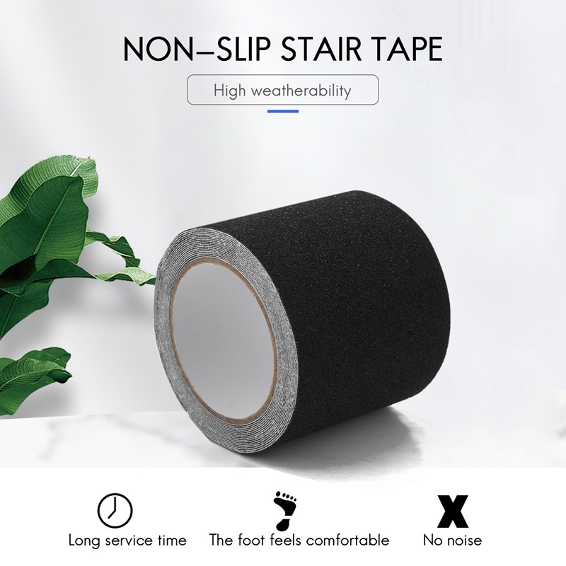Cuộn Băng Dính Chống Trượt Chống Thấm Nước An Toàn 80 Grit, Màu Đen,5m