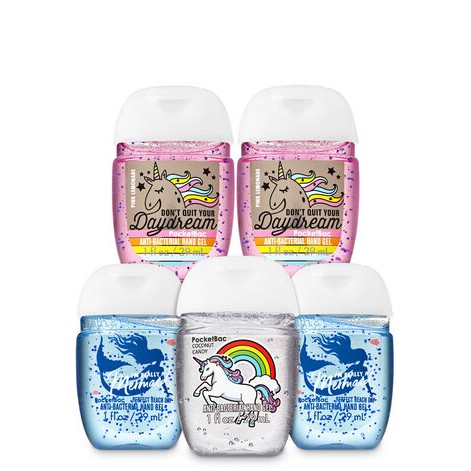 Hàng Mỹ,có Bill- Nước Rửa Tay Khô Diệt Khuẩn Dưỡng Ẩm Tự Nhiên BBW BATH BODY WORK Anti-Bacterial Hand Gel PocketBac 29ml