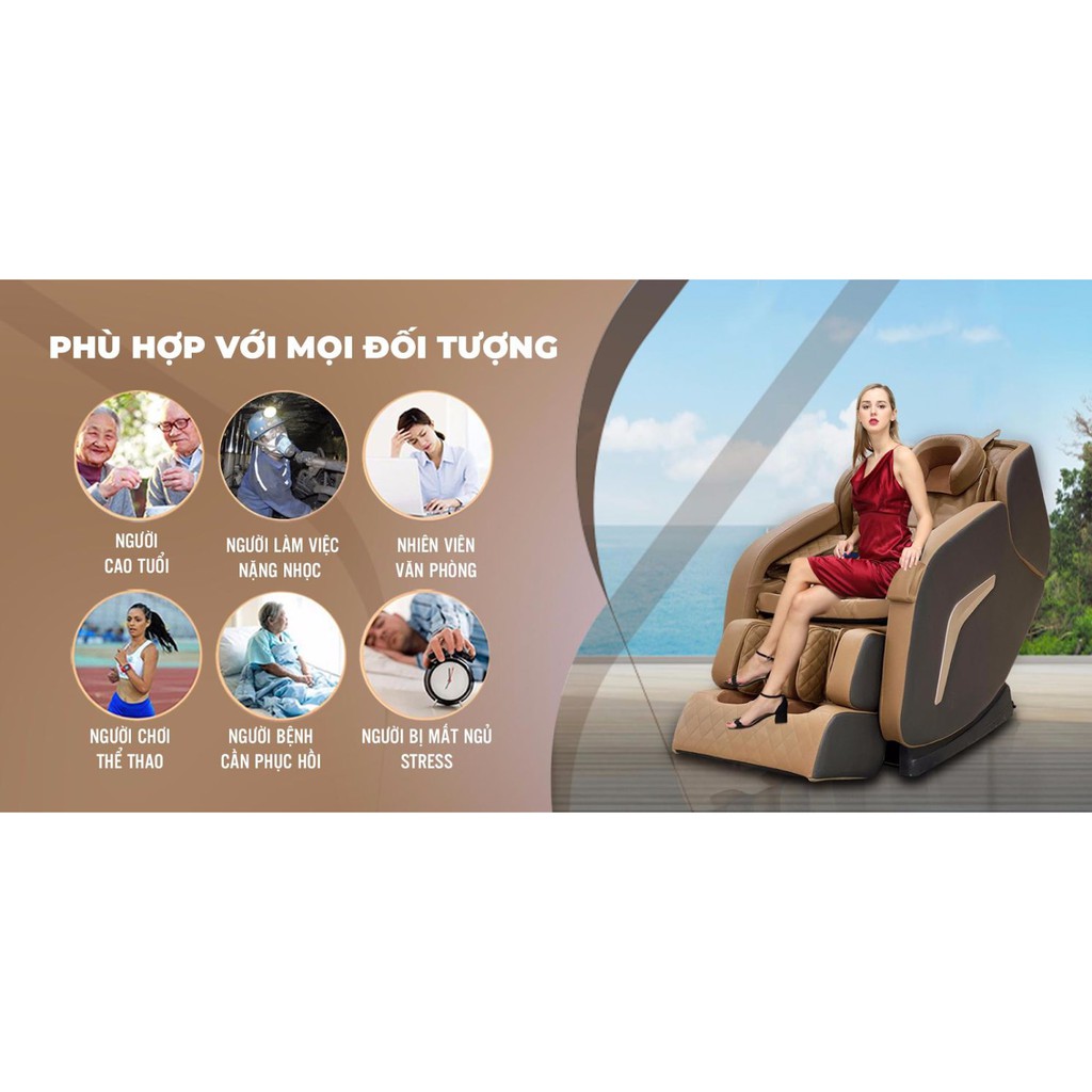 Ghế massage KLC KY168 - công nghệ không trọng lực, công nghệ Body scan, công nghệ linh kiện Nhật Bản...