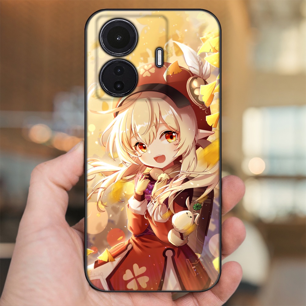 Ốp lưng Vivo T1 5G viền đen in hình Klee Genshin Impact