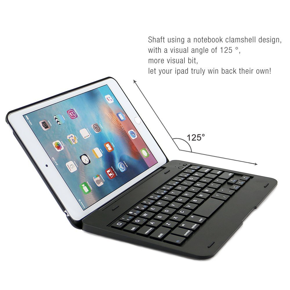 Bao da kiêm bàn phím Bluetooth iPad mini 4 (Đen)