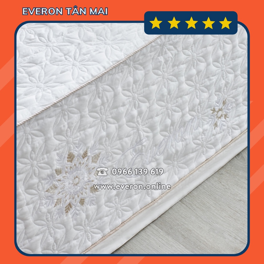 Bộ Chăn Ga Everon EST21034 Màu Trắng Chất Liệu Tencel Chính Hãng